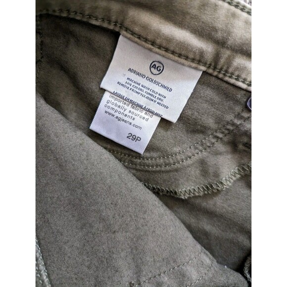 AG Adriano Goldschmied The Abbey Ankle Petite Jeans Women 29p Olive Pre Owned - Picture 8 of 8
